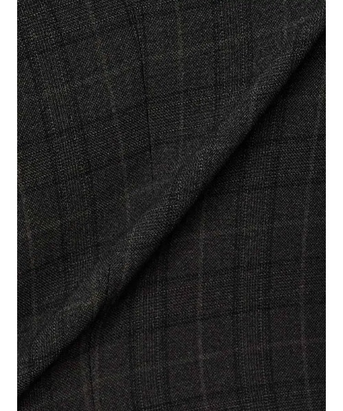 Perfect Suit FActory（パーフェクトスーツファクトリー）の「グレンチェックスーツ　テーパードパンツ　ネイビー/ブラウン【マシンウォッシャブル】【ストレッチ】（スーツパンツ・レディース・ブラウン/ネイビー・9号/7号）」の5枚目の写真