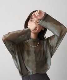 Bou Jeloud | オーバーサイズニュアンスシアートップス(Tシャツ/カットソー)