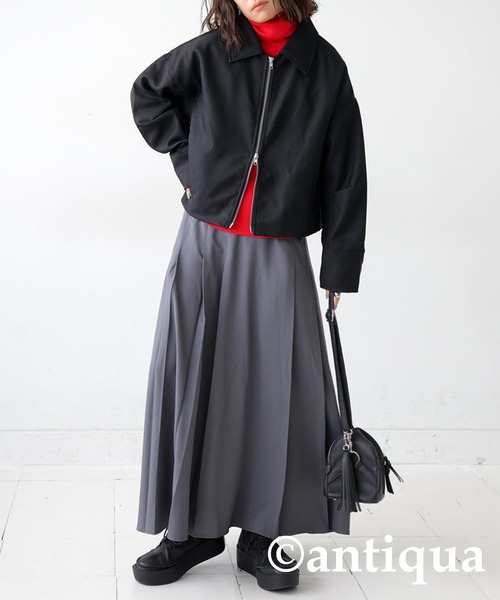 antiqua(アンティカ)の「ジップジャケット(ブルゾン・レディース・グレー/ブラック/ベージュ系その他・ONESIZE)」の13枚目の写真