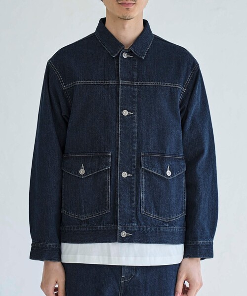 coen（コーエン）の「TATSURO YASUI  デニムジャケット（デニムジャケット・メンズ・ネイビー・M/L/XL）」の16枚目の写真