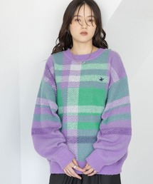 BEVERLY HILLS POLO CLUB | BEVERLY HILLS POLO CLUB/チェックニットクルー(ニット/セーター)