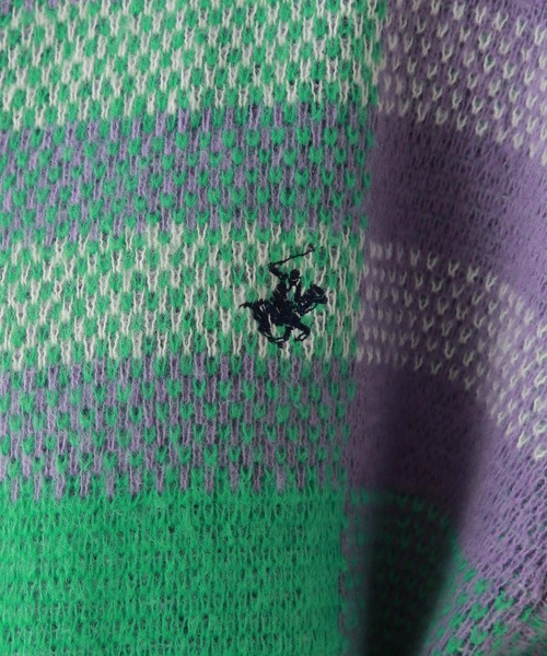 BEVERLY HILLS POLO CLUB（ビバリーヒルズポロクラブ）の「BEVERLY HILLS POLO CLUB/チェックニットクルー（ニット/セーター・レディース・パープル系/グレー系/オレンジ系/ピンク系・FREE）」の18枚目の写真