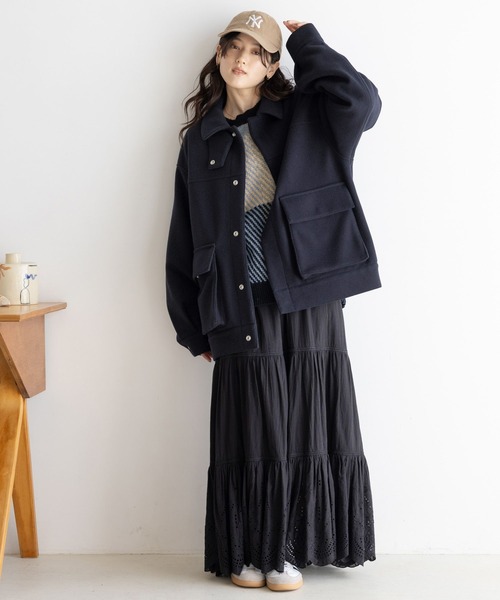 BEVERLY HILLS POLO CLUB（ビバリーヒルズポロクラブ）の「BEVERLY HILLS POLO CLUB/チェックニットクルー（ニット/セーター・レディース・パープル系/グレー系/オレンジ系/ピンク系・FREE）」の22枚目の写真