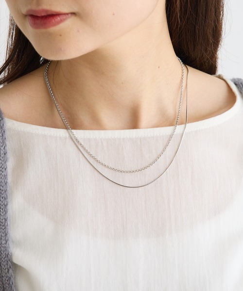 PUAL CE CIN(ピュアルセシン)の「2連ネックレス(ネックレス・レディース・シルバー/ゴールド・FREE)」の1枚目の写真