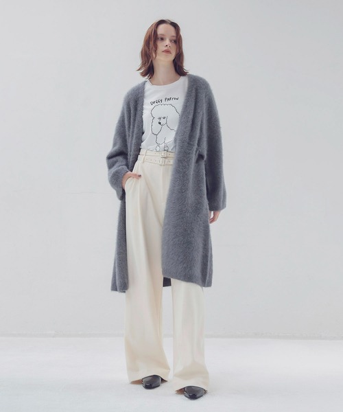 DRESSLAVE（ドレスレイブ）の「W loop one tuck wide pants(ダブルループワンタックワイドパンツ)（デニムパンツ・レディース・ネイビー/ホワイト/ブラウン・36/38）」の10枚目の写真