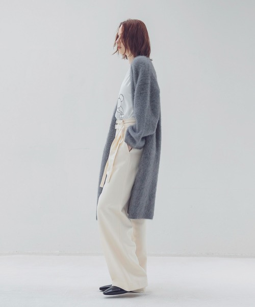 DRESSLAVE（ドレスレイブ）の「W loop one tuck wide pants(ダブルループワンタックワイドパンツ)（デニムパンツ・レディース・ネイビー/ホワイト/ブラウン・36/38）」の11枚目の写真