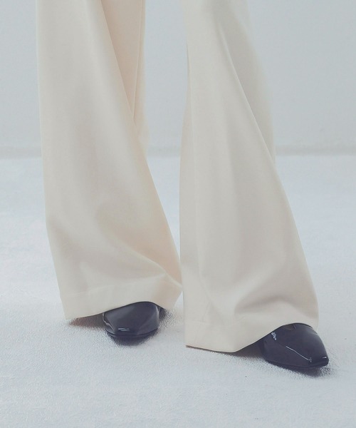 DRESSLAVE（ドレスレイブ）の「W loop one tuck wide pants(ダブルループワンタックワイドパンツ)（デニムパンツ・レディース・ネイビー/ホワイト/ブラウン・36/38）」の12枚目の写真