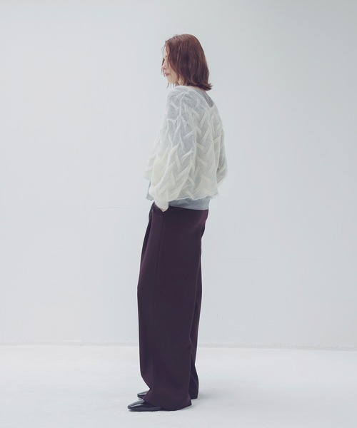 DRESSLAVE（ドレスレイブ）の「W loop one tuck wide pants(ダブルループワンタックワイドパンツ)（デニムパンツ・レディース・ネイビー/ホワイト/ブラウン・36/38）」の14枚目の写真