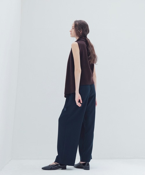 DRESSLAVE（ドレスレイブ）の「W loop one tuck wide pants(ダブルループワンタックワイドパンツ)（デニムパンツ・レディース・ネイビー/ホワイト/ブラウン・36/38）」の17枚目の写真