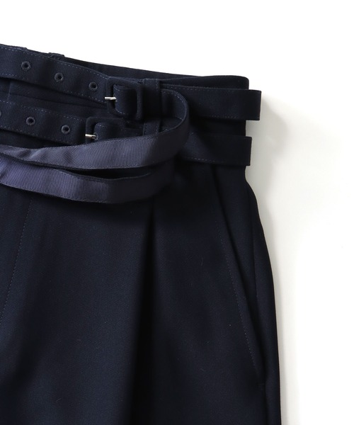 DRESSLAVE（ドレスレイブ）の「W loop one tuck wide pants(ダブルループワンタックワイドパンツ)（デニムパンツ・レディース・ネイビー/ホワイト/ブラウン・36/38）」の19枚目の写真