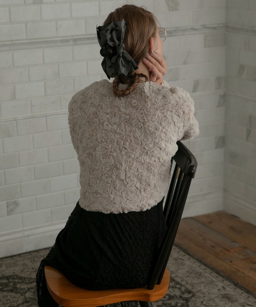 BONLECILL noir(ボンルシールノワール)の「【BONLECILL noir】ビッグリボンヘアクリップ(バレッタ/ヘアクリップ・レディース・チャコールグレー/グレー・FREE)」の9枚目の写真
