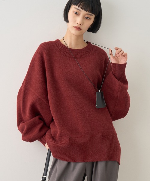 NOGLE(ノグル)の「【NOGLE/ノグル】カラールーズリブニット(ニット/セーター・レディース・カーキ/グレイッシュベージュ/レッド/ピンク/ネイビー/グレー/ブラック/アイボリー/ライトグレー/ブラウン/ブラック系/ブラウン系/オリーブ/ブルー/オートミール/ライトピンク/ボルドー/イエロー/ライトブルー・FREE)」の19枚目の写真
