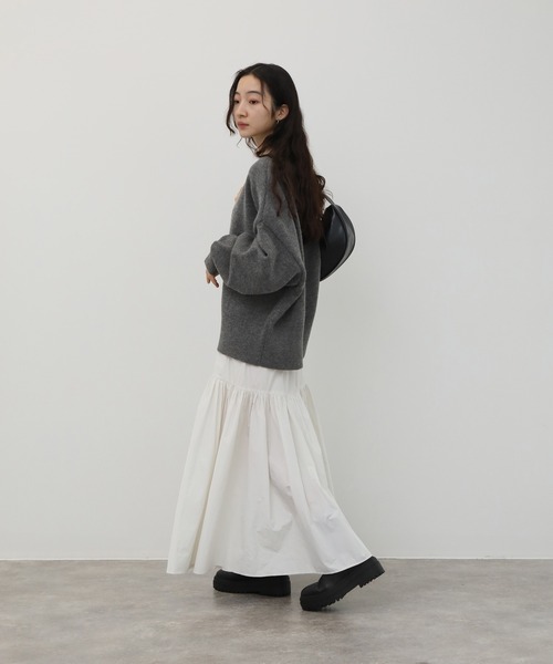 ニット セーター カラーリブニット レディース LE CERCLE par rope' ニット セーター アシメバイカラーニット