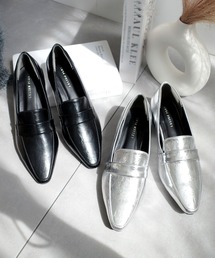 AmiAmi（アミアミ）の「スリムスクエアトゥローファーパンプス/コインローファー（パンプス・レディース）」