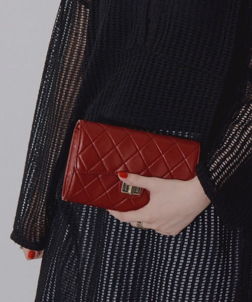 NICAL（ニカル）の「【本革】【NICAL】キルトチェーンバック/544380（ショルダーバッグ・レディース・ネイビー/ベージュ/レッド/キャメル/ブラック・FREE）」の5枚目の写真