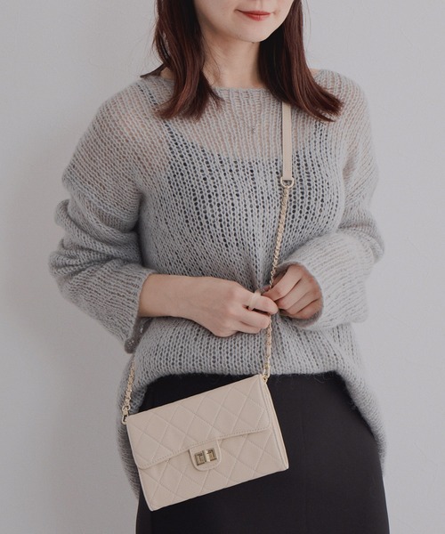 NICAL（ニカル）の「【本革】【NICAL】キルトチェーンバック/544380（ショルダーバッグ・レディース・ネイビー/ベージュ/レッド/キャメル/ブラック・FREE）」の10枚目の写真