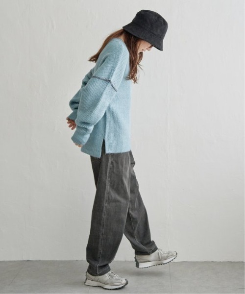 LBC（エルビーシー）の「配色ステッチ畦ニットプルオーバー（ニット/セーター・レディース・ライトブルー/パープル/グレー/オフホワイト・M/L）」の21枚目の写真