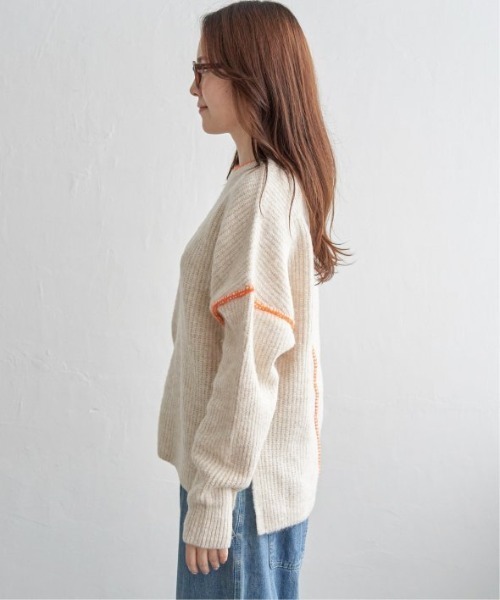 LBC（エルビーシー）の「配色ステッチ畦ニットプルオーバー（ニット/セーター・レディース・ライトブルー/パープル/グレー/オフホワイト・M/L）」の14枚目の写真