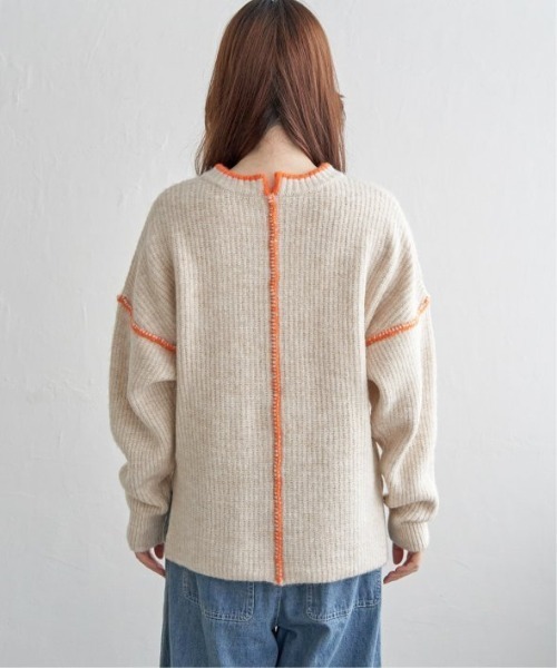 LBC（エルビーシー）の「配色ステッチ畦ニットプルオーバー（ニット/セーター・レディース・ライトブルー/パープル/グレー/オフホワイト・M/L）」の15枚目の写真