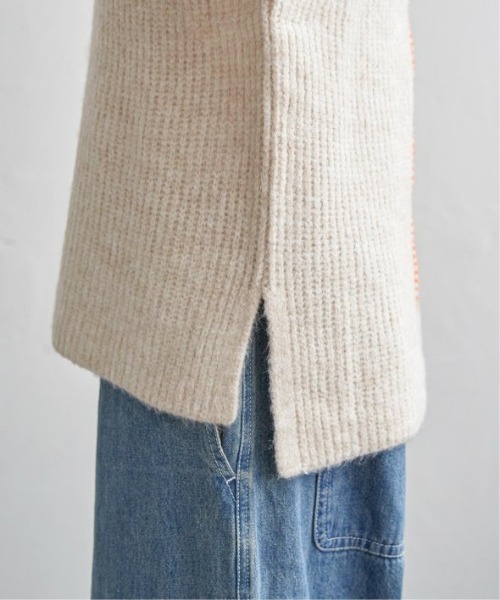 LBC（エルビーシー）の「配色ステッチ畦ニットプルオーバー（ニット/セーター・レディース・ライトブルー/パープル/グレー/オフホワイト・M/L）」の7枚目の写真
