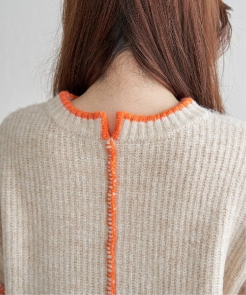 LBC（エルビーシー）の「配色ステッチ畦ニットプルオーバー（ニット/セーター・レディース・ライトブルー/パープル/グレー/オフホワイト・M/L）」の8枚目の写真