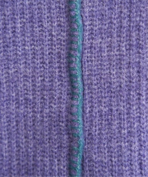 LBC（エルビーシー）の「配色ステッチ畦ニットプルオーバー（ニット/セーター・レディース・ライトブルー/パープル/グレー/オフホワイト・M/L）」の5枚目の写真