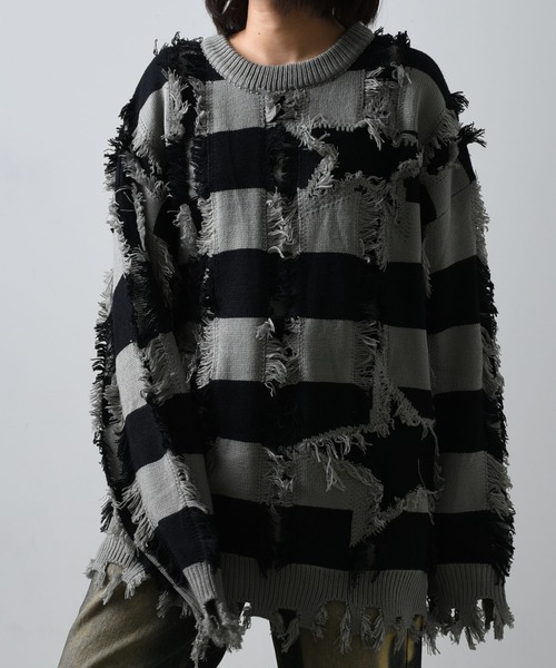 A'GEM/9 × .kom 『ARULE/アルール』 ボーダー スター ニット（ニット/セーター）｜ARULE（アリュール）