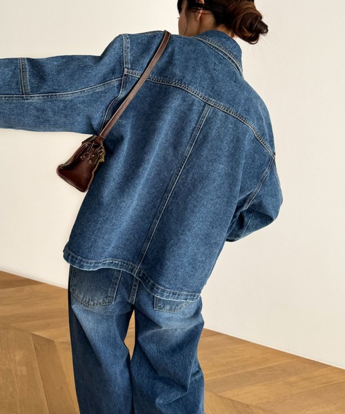CANAL JEAN(キャナルジーン)の「El mar デニムカバーオール(デニムジャケット・レディース・インディゴブルー・ONE SIZE)」の8枚目の写真