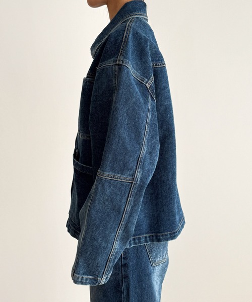 CANAL JEAN(キャナルジーン)の「El mar デニムカバーオール(デニムジャケット・レディース・インディゴブルー・ONE SIZE)」の11枚目の写真