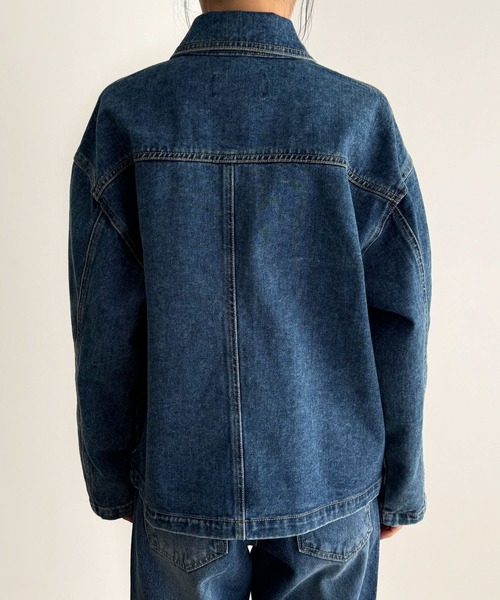 CANAL JEAN(キャナルジーン)の「El mar デニムカバーオール(デニムジャケット・レディース・インディゴブルー・ONE SIZE)」の12枚目の写真