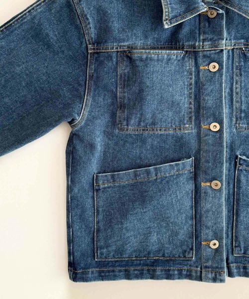 CANAL JEAN(キャナルジーン)の「El mar デニムカバーオール(デニムジャケット・レディース・インディゴブルー・ONE SIZE)」の3枚目の写真