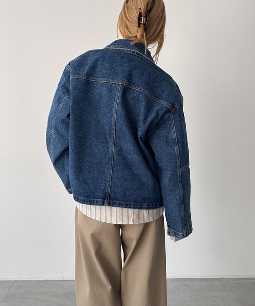 CANAL JEAN(キャナルジーン)の「El mar デニムカバーオール(デニムジャケット・レディース・インディゴブルー・ONE SIZE)」の5枚目の写真