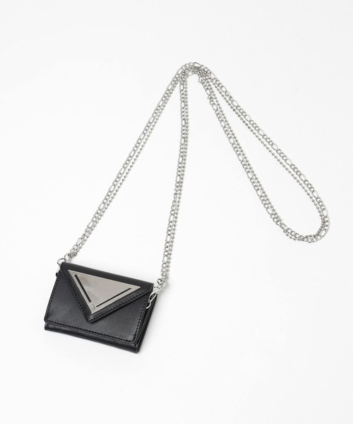 HARE（ハレ）の「サンカクプレートHAREロゴチェーンミニウォレット(HARE)（財布・レディース・ブラック/シルバー・FREE）」の10枚目の写真