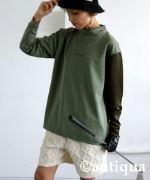 【STCH】モックネックロングTシャツ