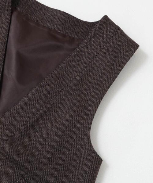 SENSE OF PLACE by URBAN RESEARCH（センスオブプレイスバイアーバンリサーチ）の「ジャージーメルトンVネックジレ（ベスト・レディース・ベージュ系その他/ブラウン系その他/ブラック系その他・ONE）」の13枚目の写真