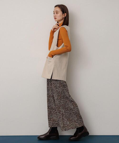 SENSE OF PLACE by URBAN RESEARCH（センスオブプレイスバイアーバンリサーチ）の「ジャージーメルトンVネックジレ（ベスト・レディース・ベージュ系その他/ブラウン系その他/ブラック系その他・ONE）」の7枚目の写真