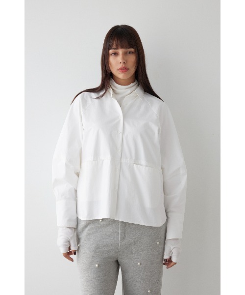 ALEXIA STAM（アリシアスタン）の「Balloon Sleeve Shirt /バルーンスリーブシャツ（シャツ/ブラウス・レディース・ブラック/ホワイト・FREE）」の5枚目の写真