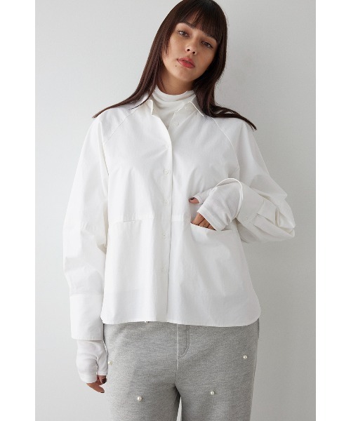 ALEXIA STAM（アリシアスタン）の「Balloon Sleeve Shirt /バルーンスリーブシャツ（シャツ/ブラウス・レディース・ブラック/ホワイト・FREE）」の7枚目の写真