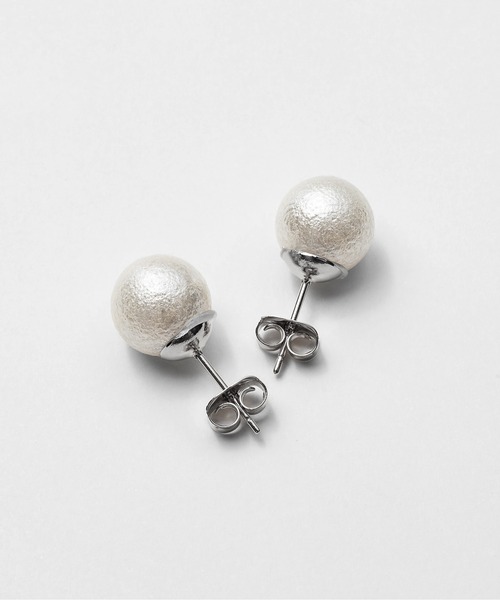 ciite'（シーテ）の「【10mm】 選べるパールピアス （コットンパール / アクリルパール）  (両耳用)（ピアス（両耳用）・レディース・ホワイト/ホワイト系その他・FREE）」の6枚目の写真