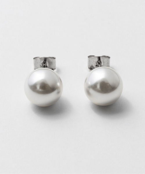 ciite'（シーテ）の「【10mm】 選べるパールピアス （コットンパール / アクリルパール）  (両耳用)（ピアス（両耳用）・レディース・ホワイト/ホワイト系その他・FREE）」の3枚目の写真