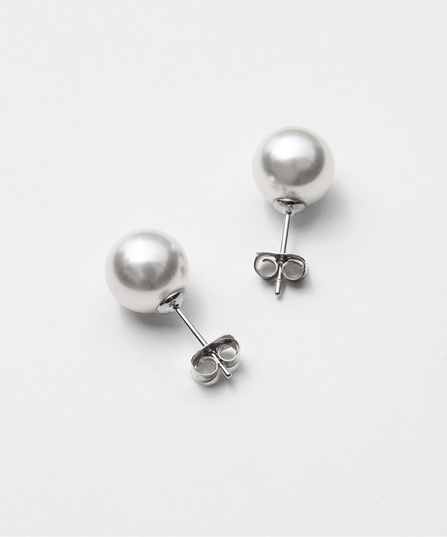 ciite'（シーテ）の「【10mm】 選べるパールピアス （コットンパール / アクリルパール）  (両耳用)（ピアス（両耳用）・レディース・ホワイト/ホワイト系その他・FREE）」の4枚目の写真