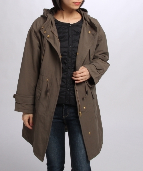 HusHusH（ハッシュアッシュ）の「グログランコート（その他アウター・レディース・ブルー/グリーン・02/03/01）」の5枚目の写真