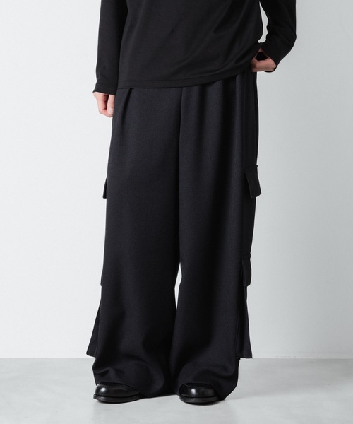 ato(アトウ)の「DOUBLE POCKET WIDE PANTS(その他パンツ・メンズ・ブラック/ダークカーキ・44/48/46)」の15枚目の写真