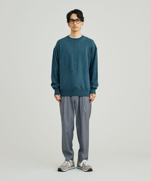 J.PRESS YORK STREET(ジェイプレスヨークストリート)の「【UNISEX】ANTI PILLING WOOL クルーネックニット(ニット/セーター・メンズ・ライトグレー系/ピンク系/オレンジ系/ダルブルー系/ブラック系/アイボリー系・SMALL/MEDIUM/LARGE)」の7枚目の写真