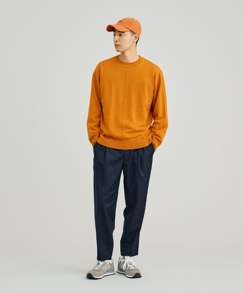 J.PRESS YORK STREET(ジェイプレスヨークストリート)の「【UNISEX】ANTI PILLING WOOL クルーネックニット(ニット/セーター・メンズ・ライトグレー系/ピンク系/オレンジ系/ダルブルー系/ブラック系/アイボリー系・SMALL/MEDIUM/LARGE)」の19枚目の写真