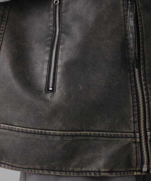 【セール】合皮ライダースジレ（ライダースジャケット）｜FREE'S MART（フリーズマート）