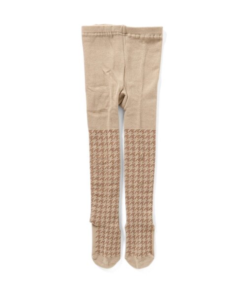 BREEZE(ブリーズ)の「モノトーン総柄タイツ(タイツ/ストッキング・キッズ・ブラック/ベージュ・80/100/120/140)」の1枚目の写真