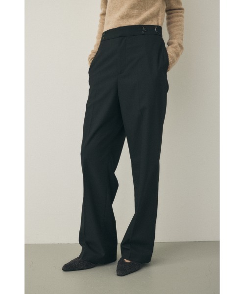 M_（エムアンダーバー）の「リサイクルポリエステル×レーヨン混紡ツイル素材 フックタックスラックス（スラックス・レディース・ブラック/ネイビー・1/2）」の7枚目の写真