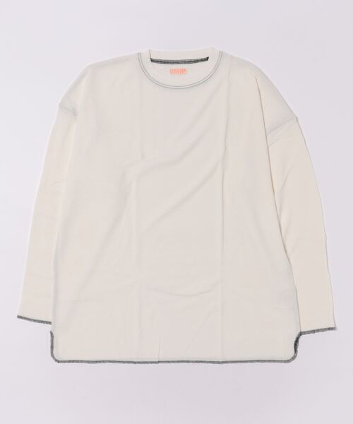 UNIVERSAL OVERALL(ユニバーサルオーバーオール)の「UNIVERSAL OVERALL / Heavyweight thermal loose fit L/S / UVOP-005(Tシャツ/カットソー・レディース・ブラック/ブラック系その他/オレンジ/ホワイト/ホワイト系その他/グリーン・MEDIUM/LARGE/X-LARGE/SMALL)」の2枚目の写真