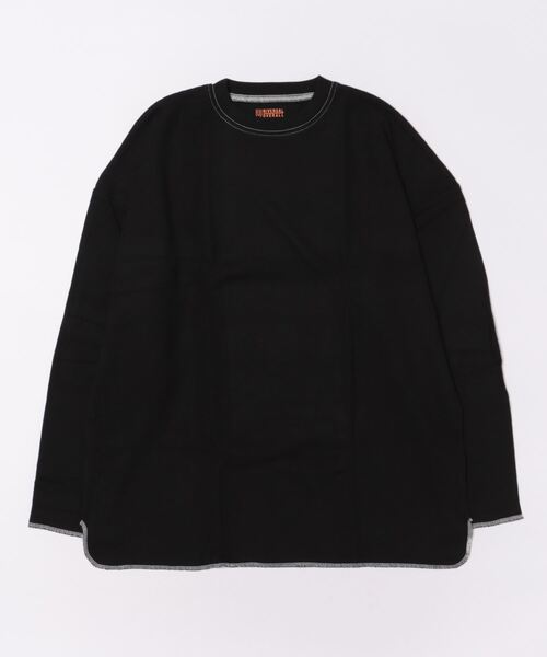 UNIVERSAL OVERALL(ユニバーサルオーバーオール)の「UNIVERSAL OVERALL / Heavyweight thermal loose fit L/S / UVOP-005(Tシャツ/カットソー・レディース・ブラック/ブラック系その他/オレンジ/ホワイト/ホワイト系その他/グリーン・MEDIUM/LARGE/X-LARGE/SMALL)」の4枚目の写真